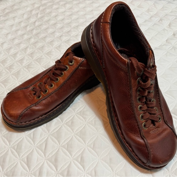 Dr. Martens Perry Oxford Lace Up Brown Leather Shoes Y2K Size 10 Men / 11 Women - Picture 3 of 16